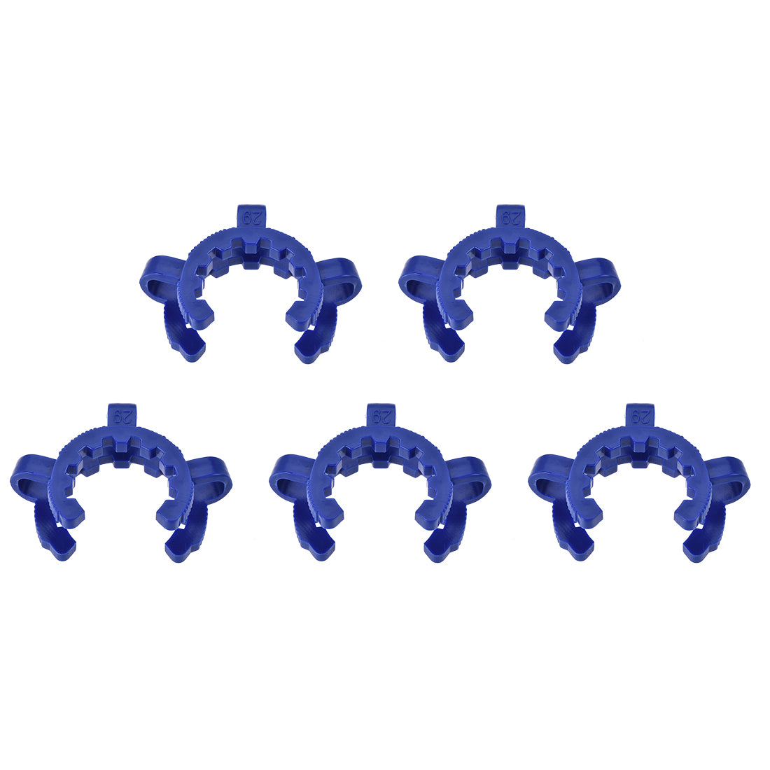 uxcell Uxcell Lab Joint Clip Plastic Clamp Mounting Clips for 29/26 or 29/42 Glass Taper Joints Laboratory Connector Blue 5Pcs