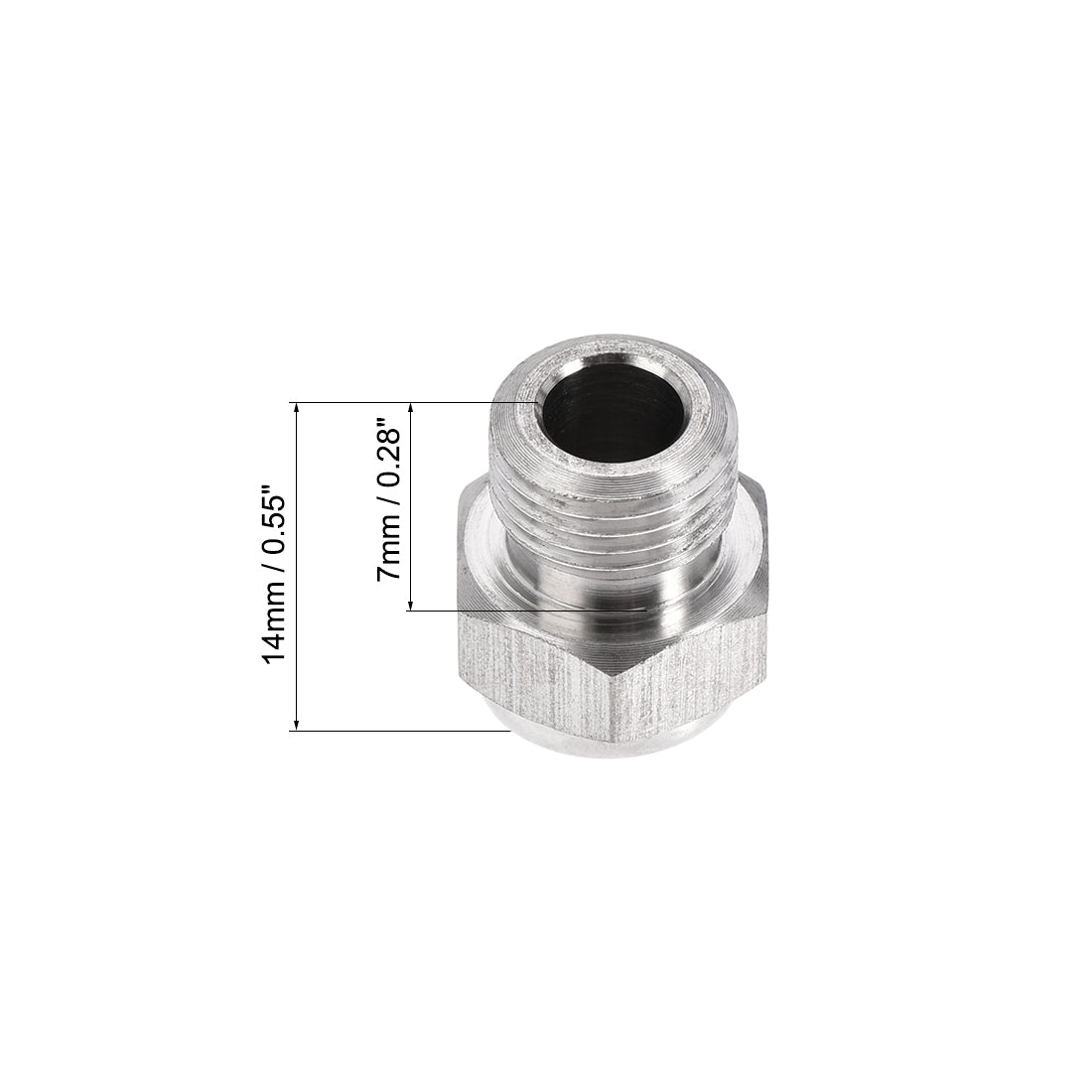 uxcell Uxcell Exhaust Muffler G1/8 Male Thread Strainer Stainless Steel Breather Pneumatic Air Flat Muffler 2pcs