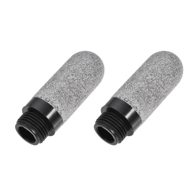 Harfington Uxcell Pneumatic Air Muffler G1/2 Male Thread Plastic Breather Exhaust Muffler 2pcs