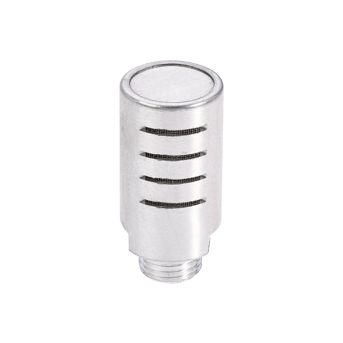 uxcell Uxcell Pneumatic Air Muffler G1/4 Male Thread Strainer Aluminum Alloy Breather Exhaust Muffler