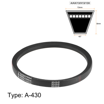 Harfington Uxcell A430/A17 V-Belts 17" Inner Girth, A-Section Rubber Drive Belt