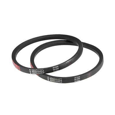 Harfington Uxcell A480/A19 V-Belts 19" Inner Girth, A-Section Rubber Drive Belt 2pcs