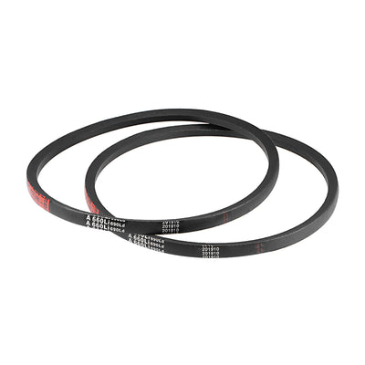 Harfington Uxcell A660 V-Belts 660mm Inner Girth 13mm Top A-Section Rubber Drive Belt 2pcs