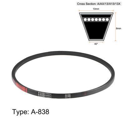 Harfington Uxcell A838/A33 V-Belts 33" Inner Girth, A-Section Rubber Drive Belt