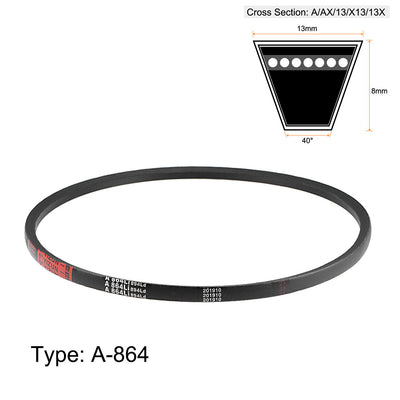 Harfington Uxcell A864/A34 V-Belts 34" Inner Girth, A-Section Rubber Drive Belt