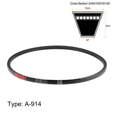 Harfington Uxcell A914/A36 V-Belts 36" Inner Girth, A-Section Rubber Drive Belt 2pcs