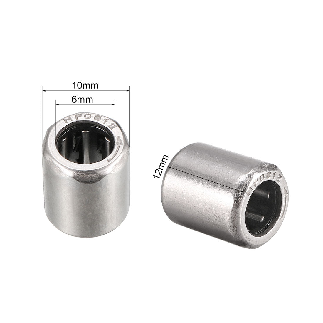 uxcell Uxcell Needle Roller Bearings, Chrome Steel Needles One Way Clutch Bearing Metric