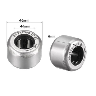 Harfington Uxcell 2Pcs Needle Roller Bearings, One Way Bearing, 4mm Bore 8mm OD 6mm Width