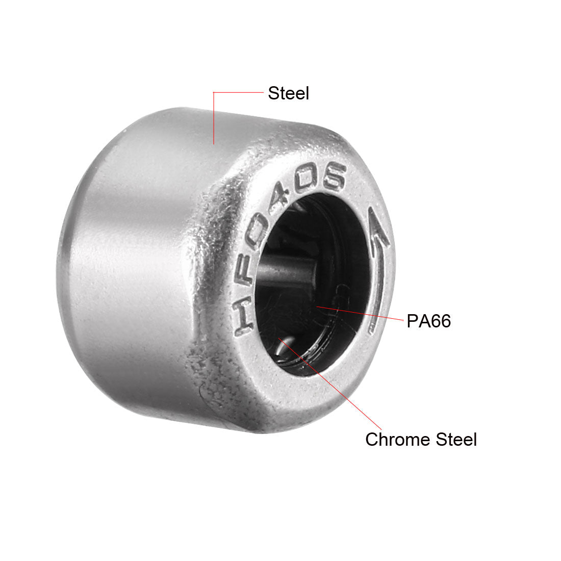 uxcell Uxcell 2Pcs Needle Roller Bearings, One Way Bearing, 4mm Bore 8mm OD 6mm Width