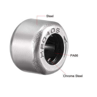 Harfington Uxcell 2Pcs Needle Roller Bearings, One Way Bearing, 4mm Bore 8mm OD 6mm Width