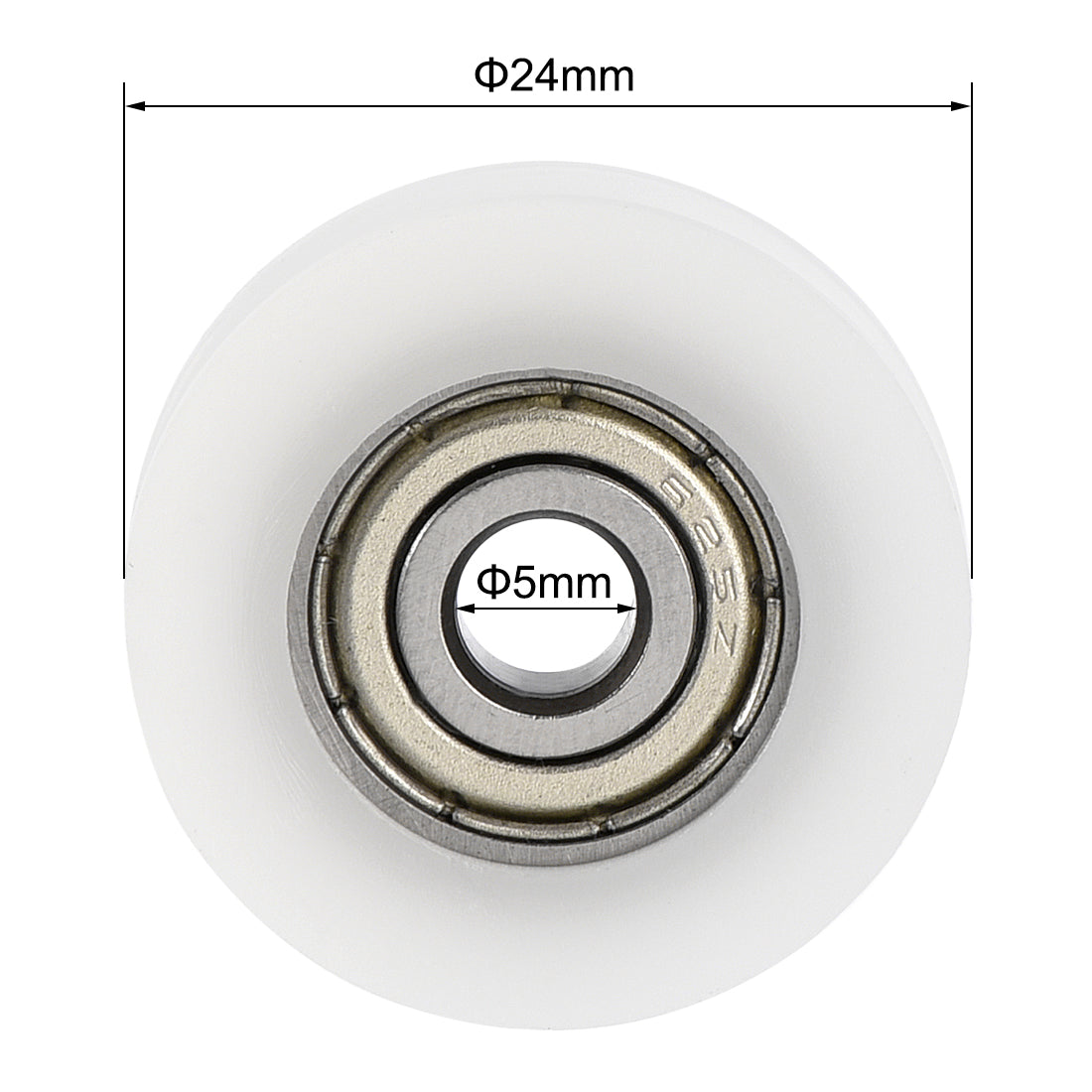 uxcell Uxcell U625ZZ 625 U Groove Bearings 5x24x7mm Shielded Chrome Steel Ball Bearings 5pcs