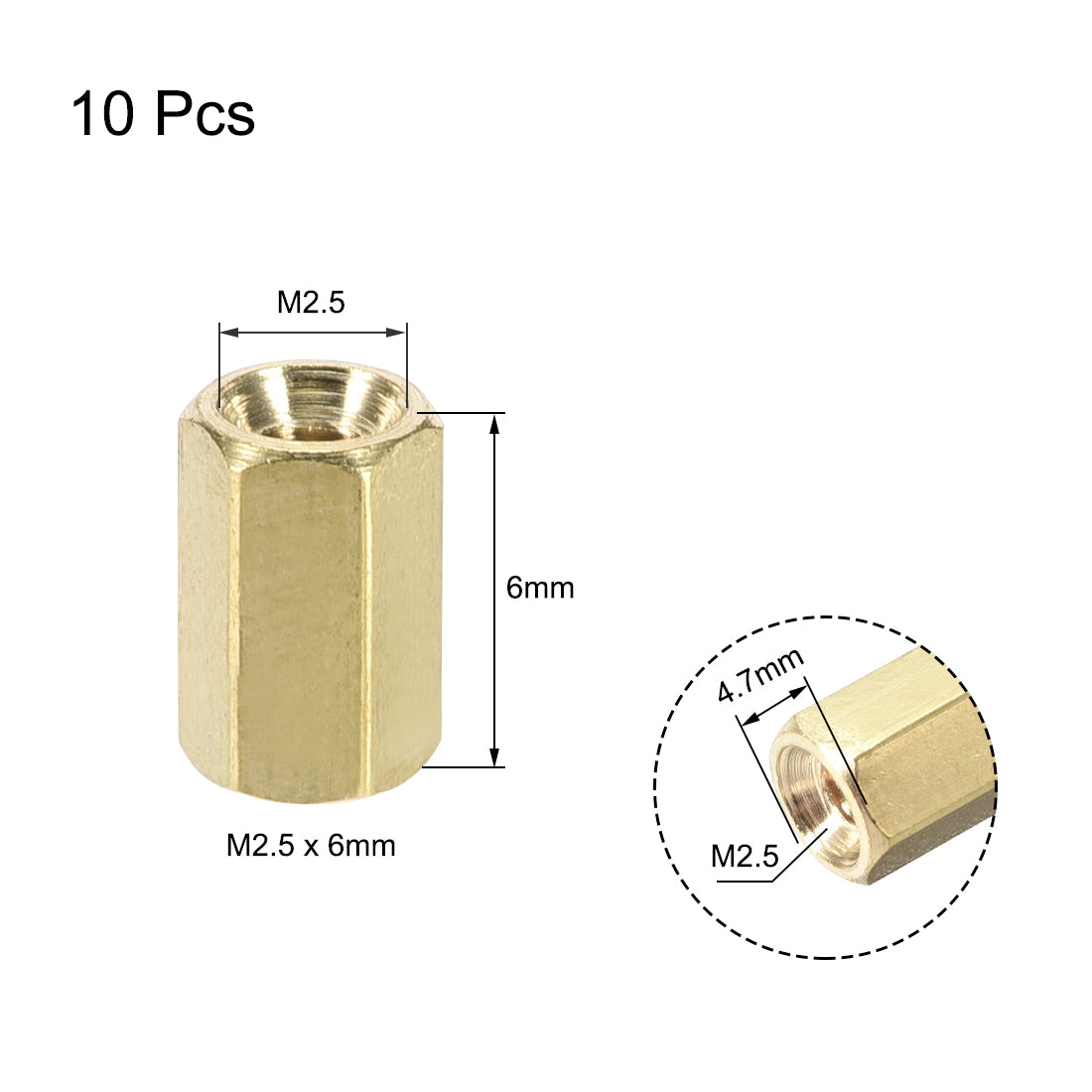 uxcell Uxcell Stk. M,xmm Buchse Buchse Messing PCB Motherboard Abstandhalter Ständer