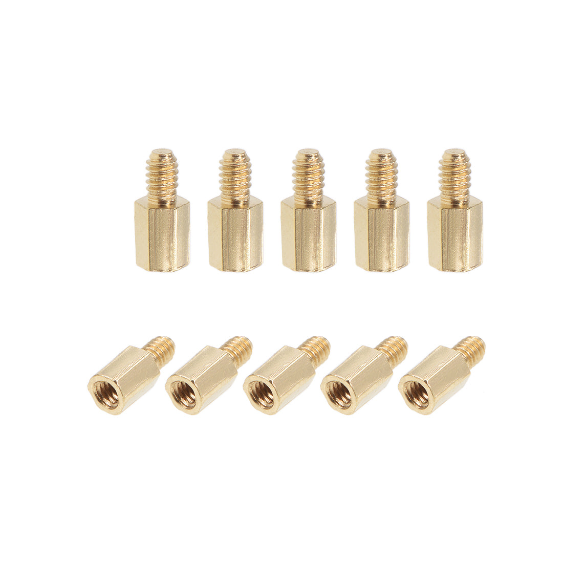 uxcell Uxcell M2 Male to Female Hex Brass Spacer Standoff 50pcs