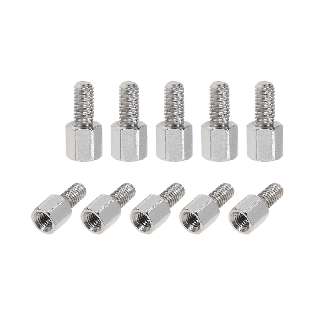 uxcell Uxcell M3 M4 Male to Female Hex Nickel Plated Spacer Standoff 50pcs