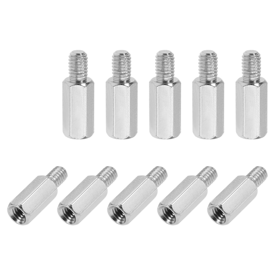 uxcell Uxcell M4 Male to Female Hex Nickel Plated Spacer Standoff 20pcs