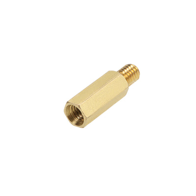 Harfington Uxcell M6 Male to Female Hex Brass Spacer Standoff 5pcs