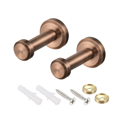 Harfington Uxcell Wall Hook Robe Towel Hook Coat Hooks Hanger Brushed Copper Tone 2Pcs