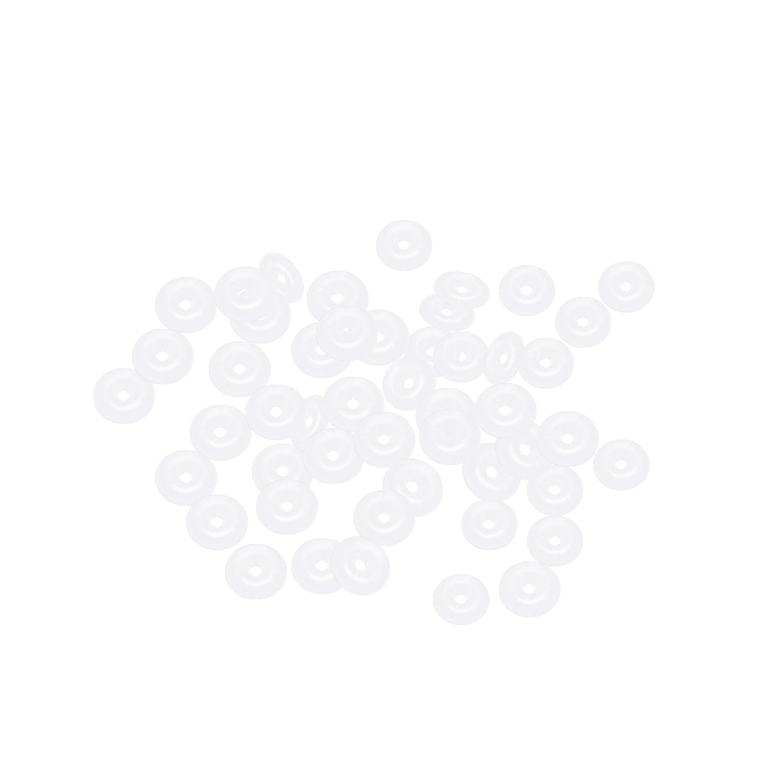 uxcell Uxcell Silicone O-Rings 6mm OD, 1.2mm Inner Diameter, 2.4mm Width, Seal Gasket White 50Pcs