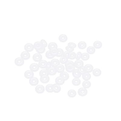 Harfington Uxcell Silicone O-Rings 6mm OD, 1.2mm Inner Diameter, 2.4mm Width, Seal Gasket White 50Pcs