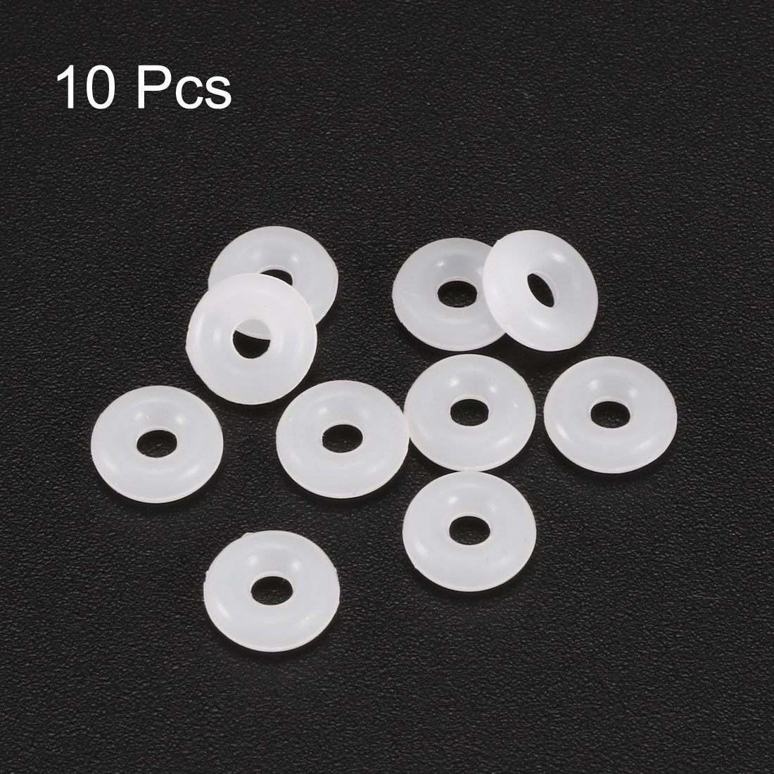 uxcell Uxcell Silicone O-Rings 7mm OD, 2.2mm Inner Diameter, 2.4mm Width, Seal Gasket White 10Pcs