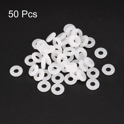 Harfington Uxcell Silicone O-Rings 8mm OD, 3.2mm Inner Diameter, 2.4mm Width, Seal Gasket White 50Pcs
