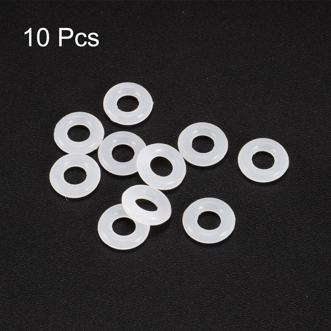 uxcell Uxcell Silicone O-Rings 9mm OD, 4.2mm Inner Diameter, 2.4mm Width, Seal Gasket White 10Pcs