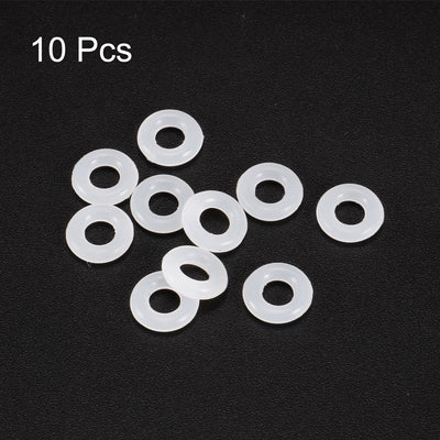 Harfington Uxcell Silicone O-Rings 9mm OD, 4.2mm Inner Diameter, 2.4mm Width, Seal Gasket White 10Pcs