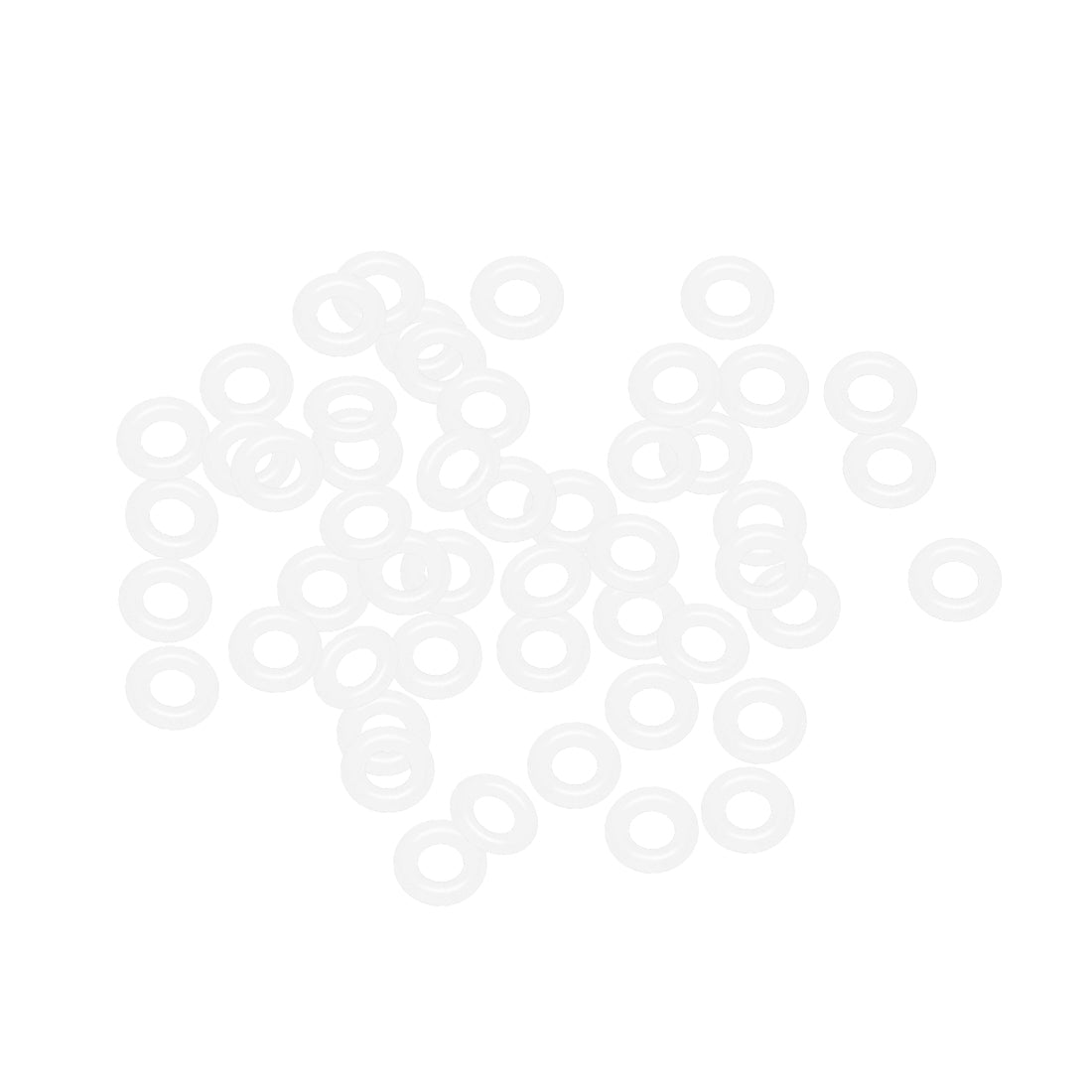 uxcell Uxcell Silicone O-Rings 9mm OD, 4.2mm Inner Diameter, 2.4mm Width, Seal Gasket White 50Pcs