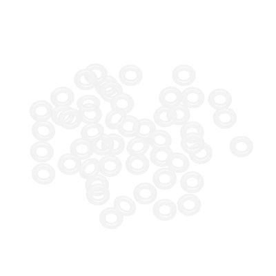 Harfington Uxcell Silicone O-Rings 9mm OD, 4.2mm Inner Diameter, 2.4mm Width, Seal Gasket White 50Pcs