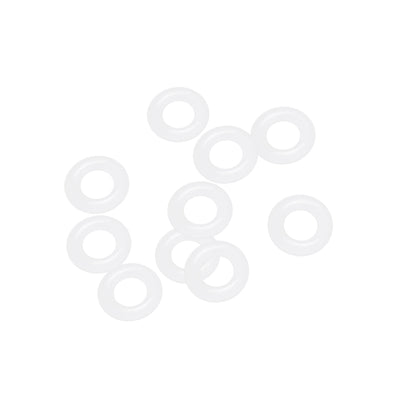 Harfington Uxcell Silicone O-Rings 10mm OD, 5.2mm Inner Diameter, 2.4mm Width, Seal Gasket White 10Pcs