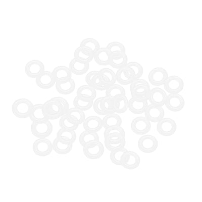 Harfington Uxcell Silicone O-Rings 10mm OD, 5.2mm Inner Diameter, 2.4mm Width, Seal Gasket White 50Pcs
