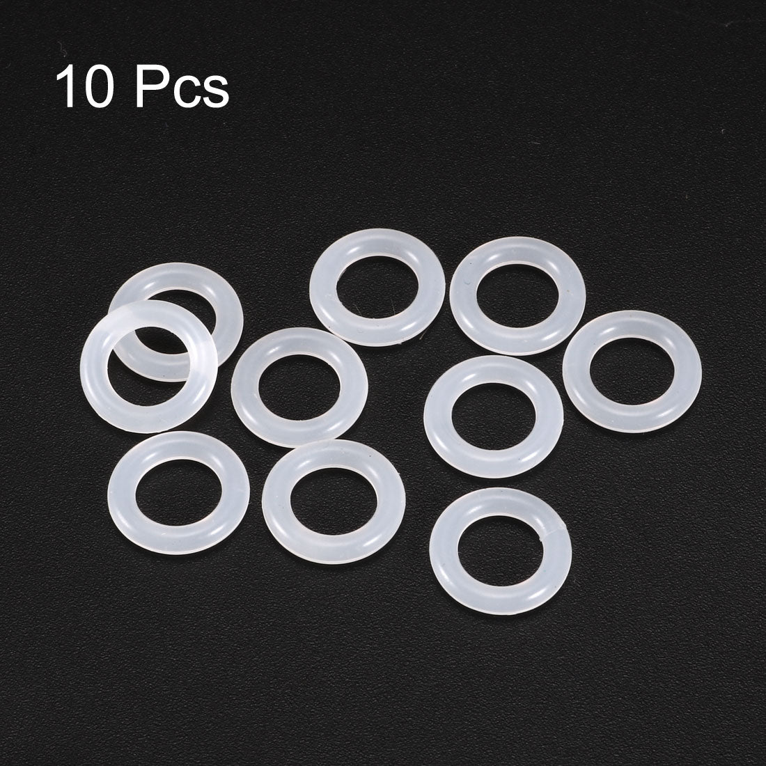 uxcell Uxcell Silicone O-Rings 12mm OD, 7.2mm Inner Diameter, 2.4mm Width, Seal Gasket White 10Pcs