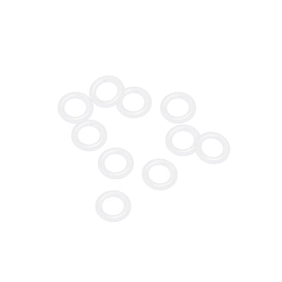Harfington Uxcell Silicone O-Rings 12mm OD, 7.2mm Inner Diameter, 2.4mm Width, Seal Gasket White 10Pcs