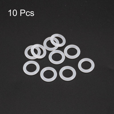 Harfington Uxcell Silicone O-Rings 13mm OD, 8.2mm Inner Diameter, 2.4mm Width, Seal Gasket White 10Pcs
