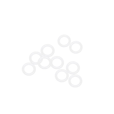 Harfington Uxcell Silicone O-Rings 13mm OD, 8.2mm Inner Diameter, 2.4mm Width, Seal Gasket White 10Pcs