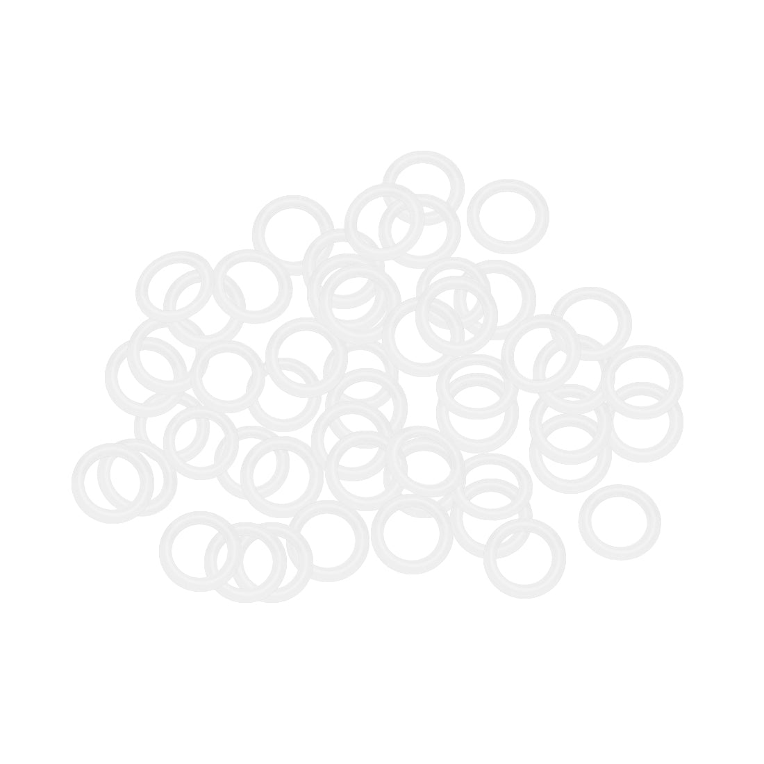 uxcell Uxcell Silicone O-Rings 13mm OD, 8.2mm Inner Diameter, 2.4mm Width, Seal Gasket White 50Pcs