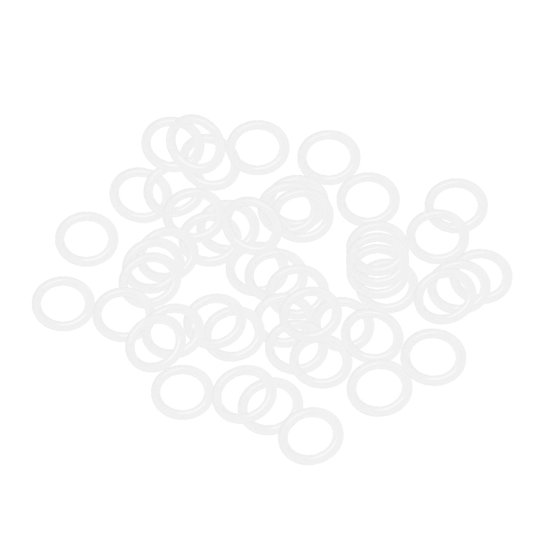 uxcell Uxcell Silicone O-Rings 16mm OD, 11.2mm ID, 2.4mm Width, Seal Gasket White 50Pcs