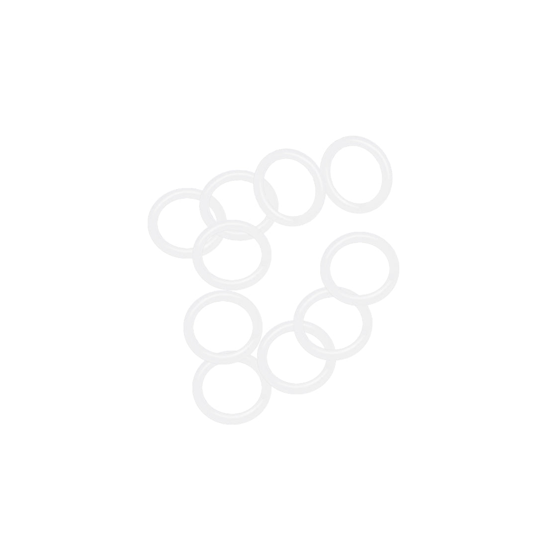 uxcell Uxcell Silicone O-Rings 17mm OD, 12.2mm ID, 2.4mm Width, Seal Gasket White 10Pcs