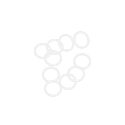 Harfington Uxcell Silicone O-Rings 17mm OD, 12.2mm ID, 2.4mm Width, Seal Gasket White 10Pcs
