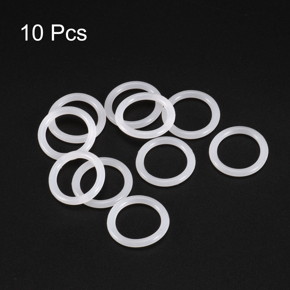 uxcell Uxcell Silicone O-Rings 18mm OD, 13.2mm ID, 2.4mm Width, Seal Gasket White 10Pcs