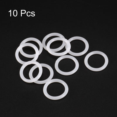 Harfington Uxcell Silicone O-Rings 18mm OD, 13.2mm ID, 2.4mm Width, Seal Gasket White 10Pcs