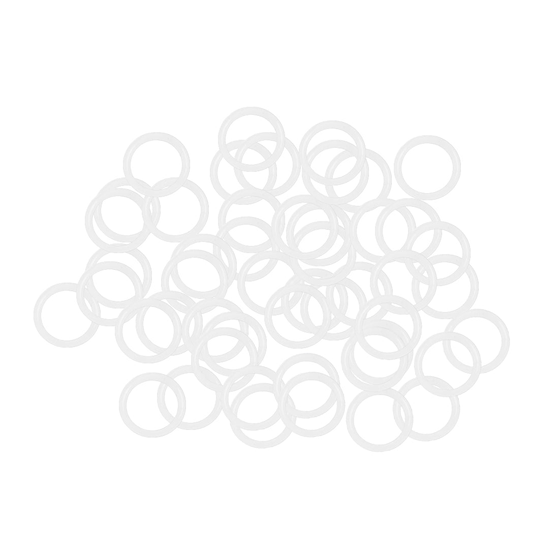 uxcell Uxcell Silicone O-Rings 19mm OD, 14.2mm ID, 2.4mm Width, Seal Gasket White 50Pcs