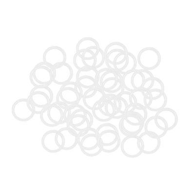 Harfington Uxcell Silicone O-Rings 19mm OD, 14.2mm ID, 2.4mm Width, Seal Gasket White 50Pcs