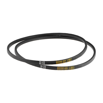 Harfington Uxcell M-28 Drive V-Belt 28" Pitch Length Industrial Rubber Transmission Belt 2pcs