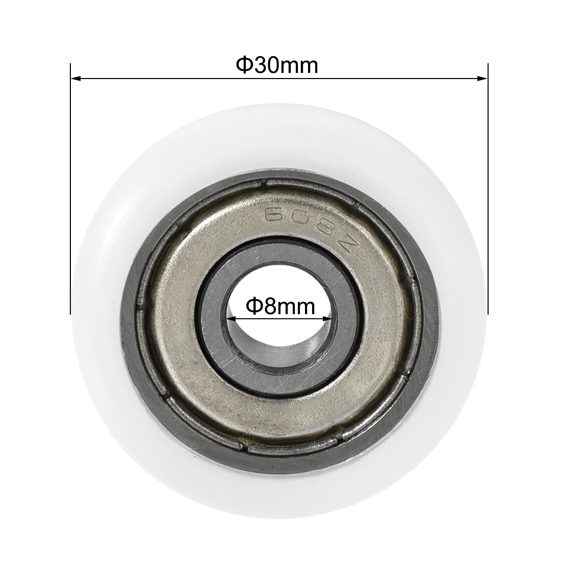 uxcell Uxcell Ball Bearings 8x30x8.5mm Double Shielded (GCr15) Bearings 4pcs