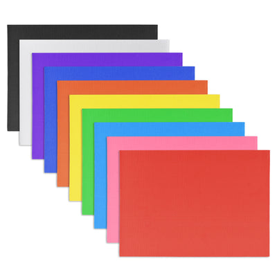 Harfington Uxcell 20pcs Corrugated Cardboard Paper Sheets,Colorful,7.87-inch  x 11.82-inch