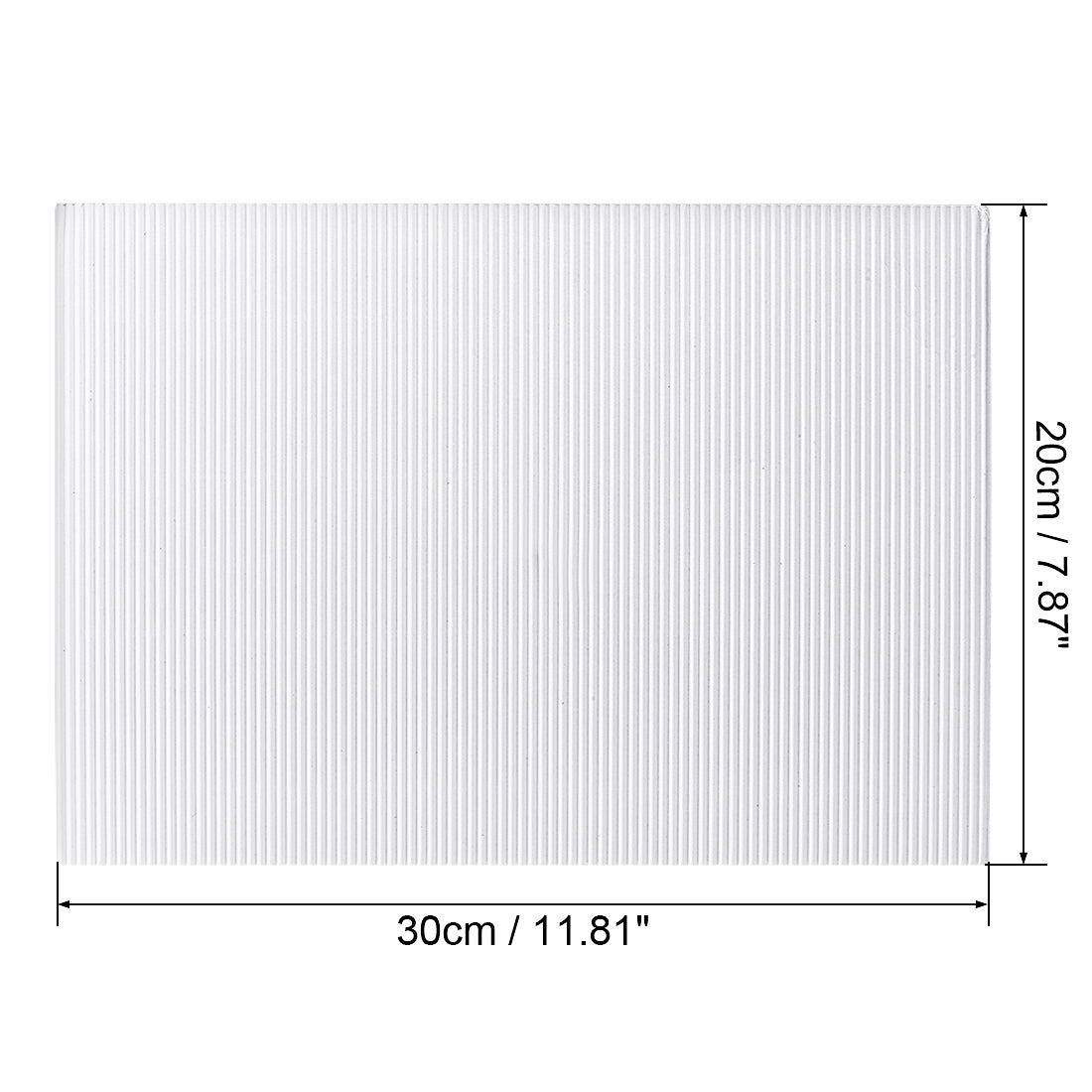 uxcell Uxcell 5 Stück Wellpappe-Papierblätter weiß 7,87 Zoll x 11,86 Zoll für Bastel- und Heimwerkerprojekte