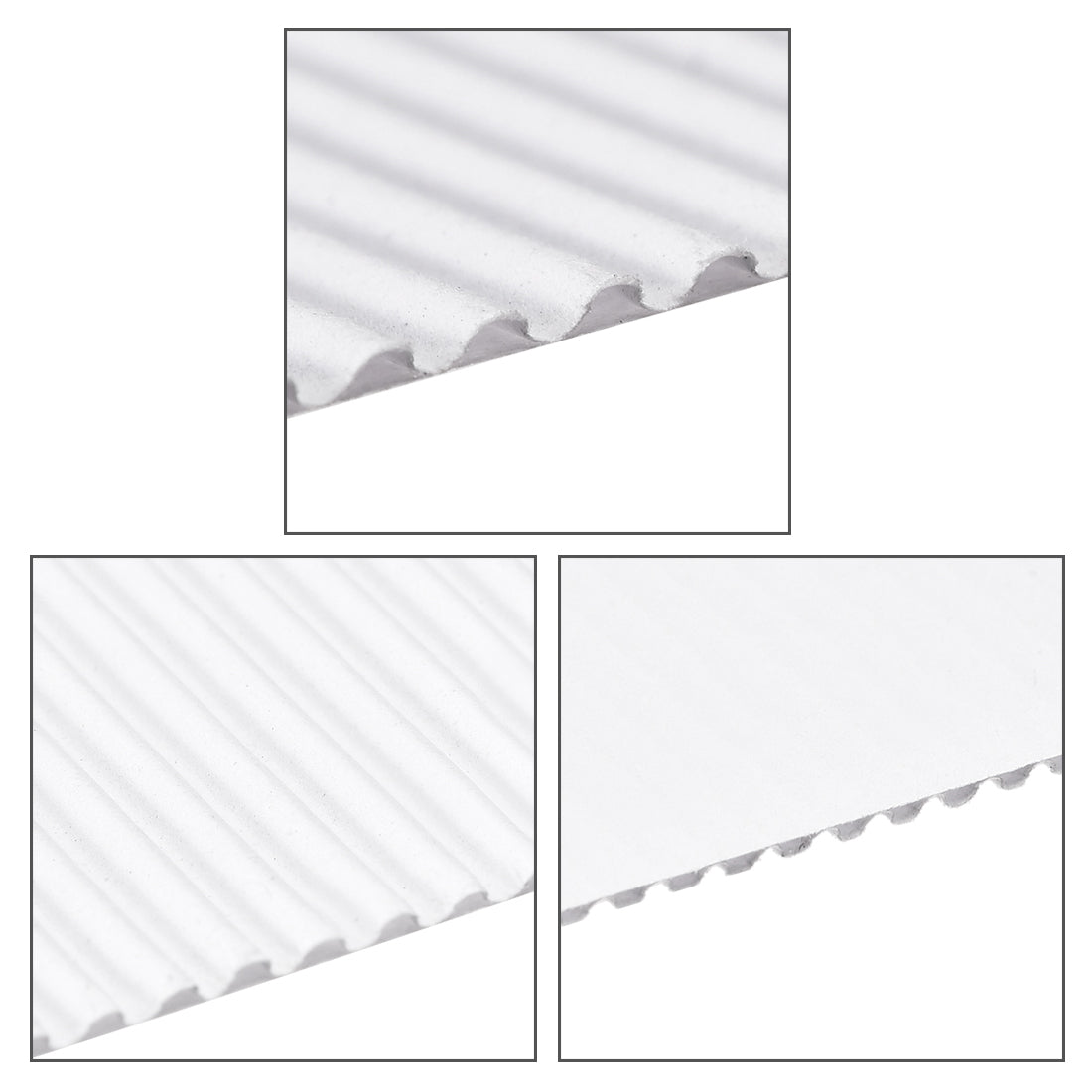 uxcell Uxcell 5pcs Corrugated Cardboard Paper Sheets,White,7.87-inch  x 11.86-inch