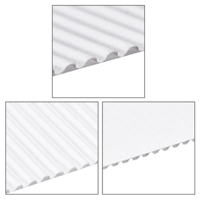 Harfington Uxcell 5pcs Corrugated Cardboard Paper Sheets,White,7.87-inch  x 11.86-inch