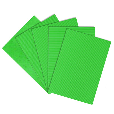 Harfington Uxcell 5pcs Corrugated Cardboard Paper Sheets,Green,7.87-inch  x 11.98-inch